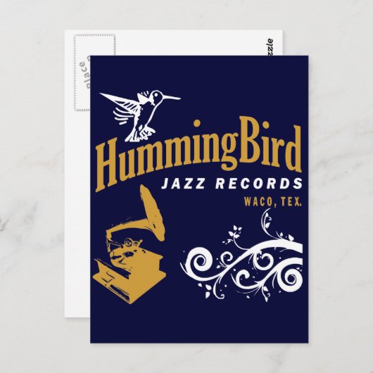 Hummingbird Records Briefkaart (Voorkant / Achterkant)