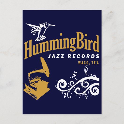 Hummingbird Records Briefkaart (Voorkant)