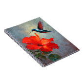 Hummingbird Red Hibiscus Notitieboek (Rechterzijde)