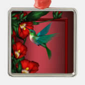 Hummingbird Red Hibiscus Ornament (Voorkant)