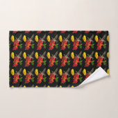 Hummingbird Red Yellow Flowers Pattern Bath Towels Bad Handdoek (Handdoek)
