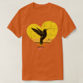 Hummingbird Retro  Heart Humminbird Bird T-shirt (Design voorkant)