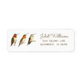 Hummingbird Return Address Label (Voorkant)