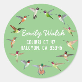 Hummingbird Return Address Label