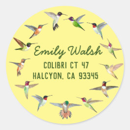 Hummingbird Return Address Label