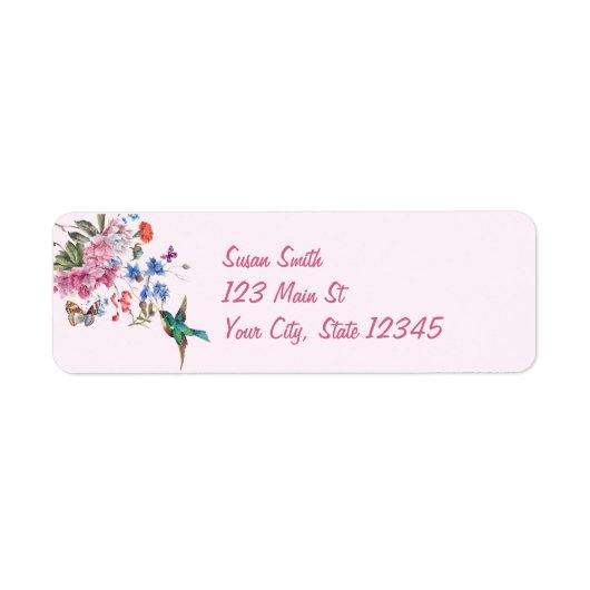 Hummingbird Return Address Labels (Voorkant)