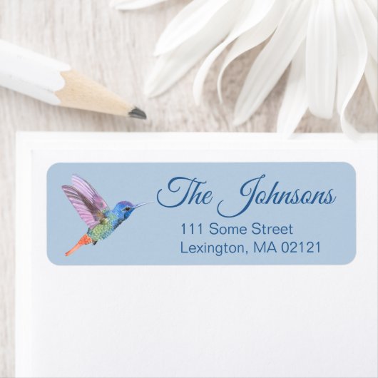Hummingbird Return Address Labels Custom (Insitu)