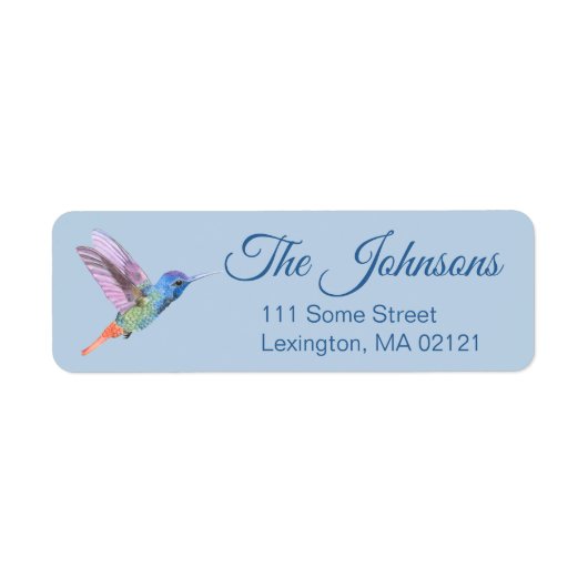 Hummingbird Return Address Labels Custom (Voorkant)
