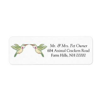 Hummingbird Return Address Labkers Etiket