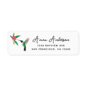 Hummingbird Return Label