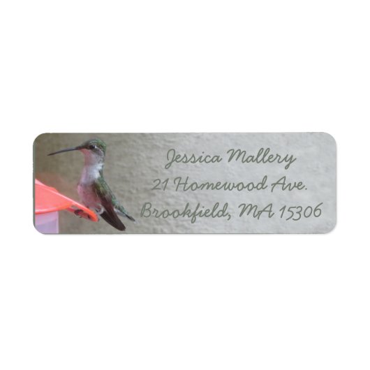 Hummingbird Return Label (Voorkant)