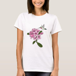 Hummingbird & Rhododendron Flower T-Shirt
