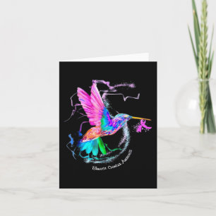 Hummingbird ribbon breast kanker awareness kaart