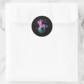 Hummingbird ribbon breast kanker awareness ronde sticker (Tas)