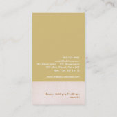 Hummingbird  roze Buds Branch Makeup Artist Visitekaartje (Achterkant)