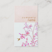 Hummingbird  roze Buds Branch Makeup Artist Visitekaartje (Voorkant)
