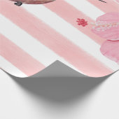 Hummingbird. Roze en wit. Cadeaupapier (Hoek)