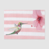 Hummingbird. Roze en wit. Tissuepapier (Voorkant)