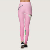 Hummingbird Roze Glas in lood Leggings (Achterkant)