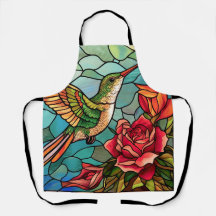 Hummingbird Rozen Glas in lood Style