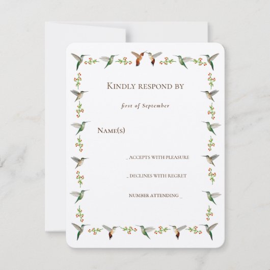 Hummingbird RSVP (Voorkant)