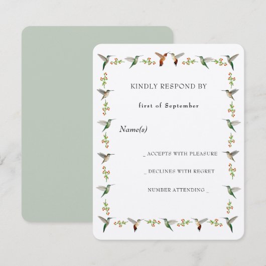 Hummingbird RSVP (Voorkant / Achterkant)