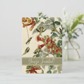 Hummingbird Ruby Throated Audubon Kaart (Staand voorkant)