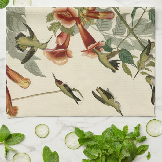 Hummingbird Ruby Throated Audubon Theedoek (Gevouwen)