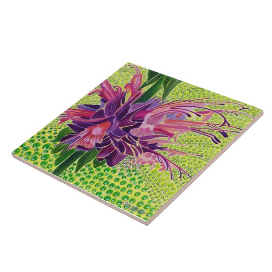 Hummingbird Sage Ceramic Tile Tegeltje (Zijkant)