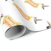 Hummingbird Santas Cadeaupapier (Rol Hoek)