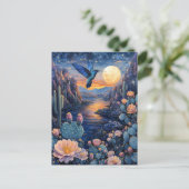 Hummingbird Scenic Southwestern Night Briefkaart (Staand voorkant)