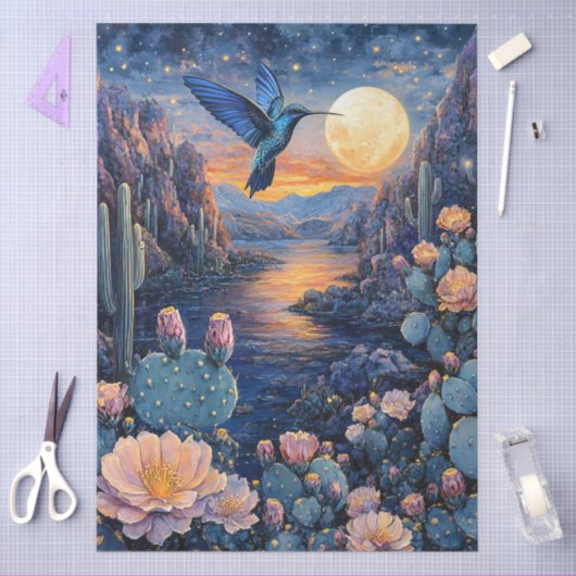 Hummingbird Schilderachtig Zuidwestelijke nacht Tissuepapier (Craft)
