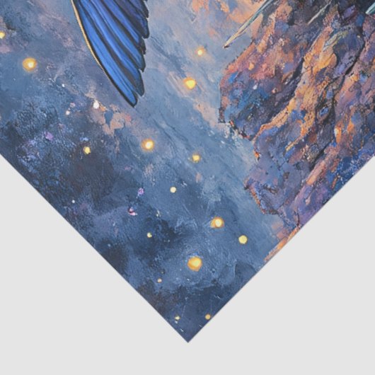 Hummingbird Schilderachtig Zuidwestelijke nacht Tissuepapier (Detail)