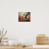 Hummingbird Schilderen Kunst Print Poster (Keuken)