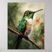 Hummingbird Schilderen Kunst Print Poster (Voorkant)