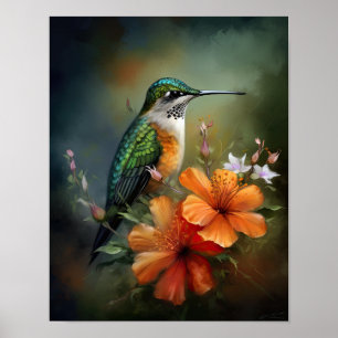 Hummingbird Schilderen Kunst Print Poster