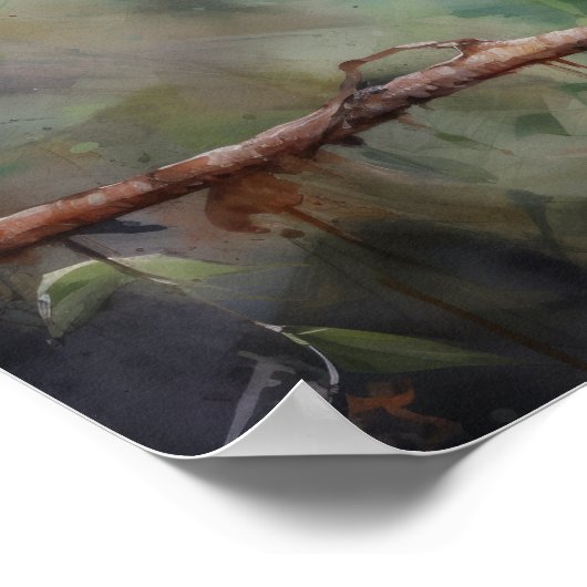 Hummingbird Schilderen Kunst Print Poster (Hoek)