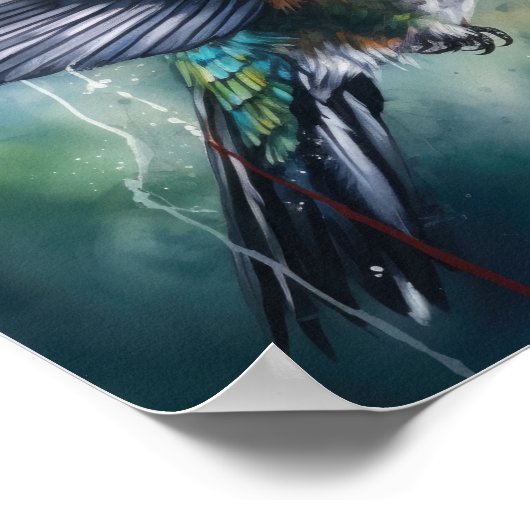 Hummingbird Schilderen Kunst Print Poster (Hoek)