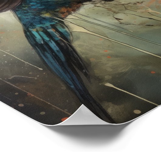 Hummingbird Schilderen Kunst Print Poster (Hoek)