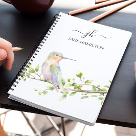 Hummingbird Script Monogram Notitieboek