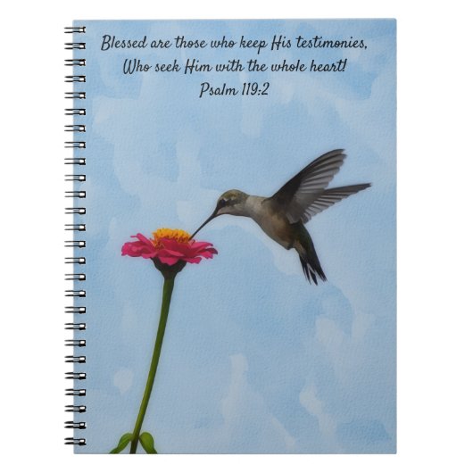 Hummingbird Seeking Nectar Bible Verse Prayer Notitieboek (Voorkant)