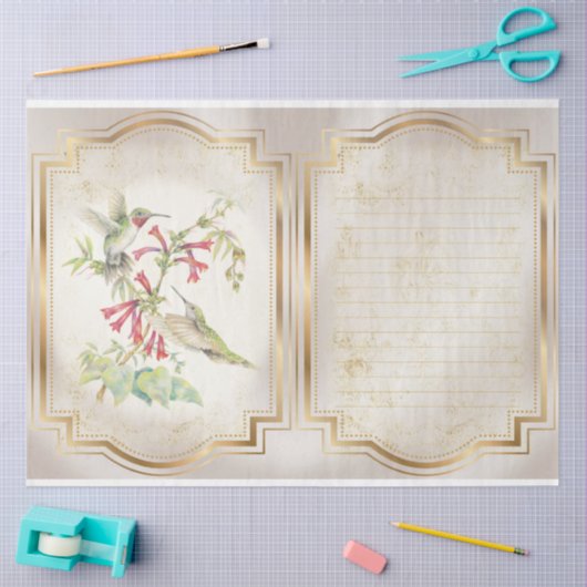 Hummingbird Series Design 3 Tissuepapier (Craft)