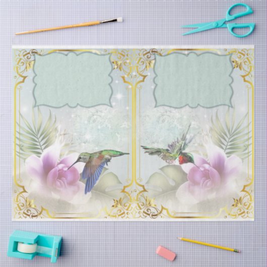 Hummingbird Series Design 6 Tissuepapier (Craft)