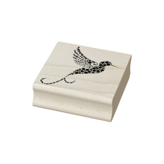 Hummingbird silhouet kunststempel rubberstempel (Stempel)