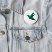 Hummingbird Silhouette Badge Ronde Button 5,7 Cm (In situ)