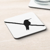 Hummingbird Silhouette Bier Onderzetter (Linkerzijde)