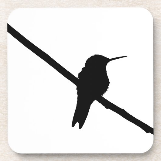 Hummingbird Silhouette Bier Onderzetter (Voorkant)