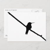 Hummingbird Silhouette Briefkaart (Voorkant / Achterkant)