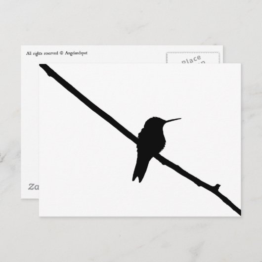 Hummingbird Silhouette Briefkaart (Voorkant / Achterkant)