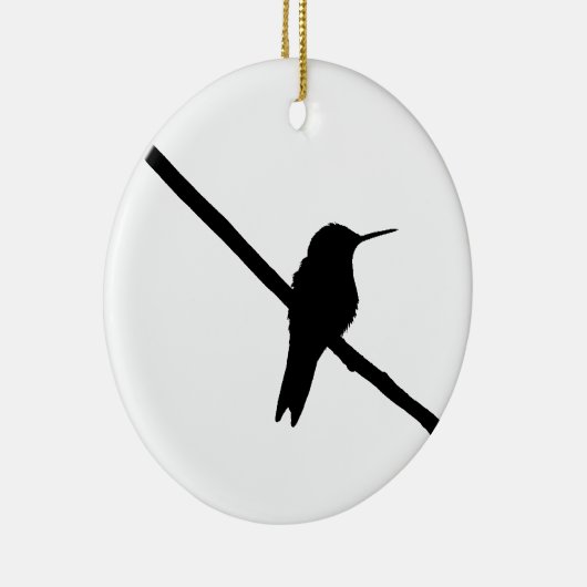 Hummingbird Silhouette Keramisch Ornament (Rechts)